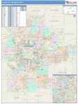 Kansas City Metro Area Wall Map Color Cast Style